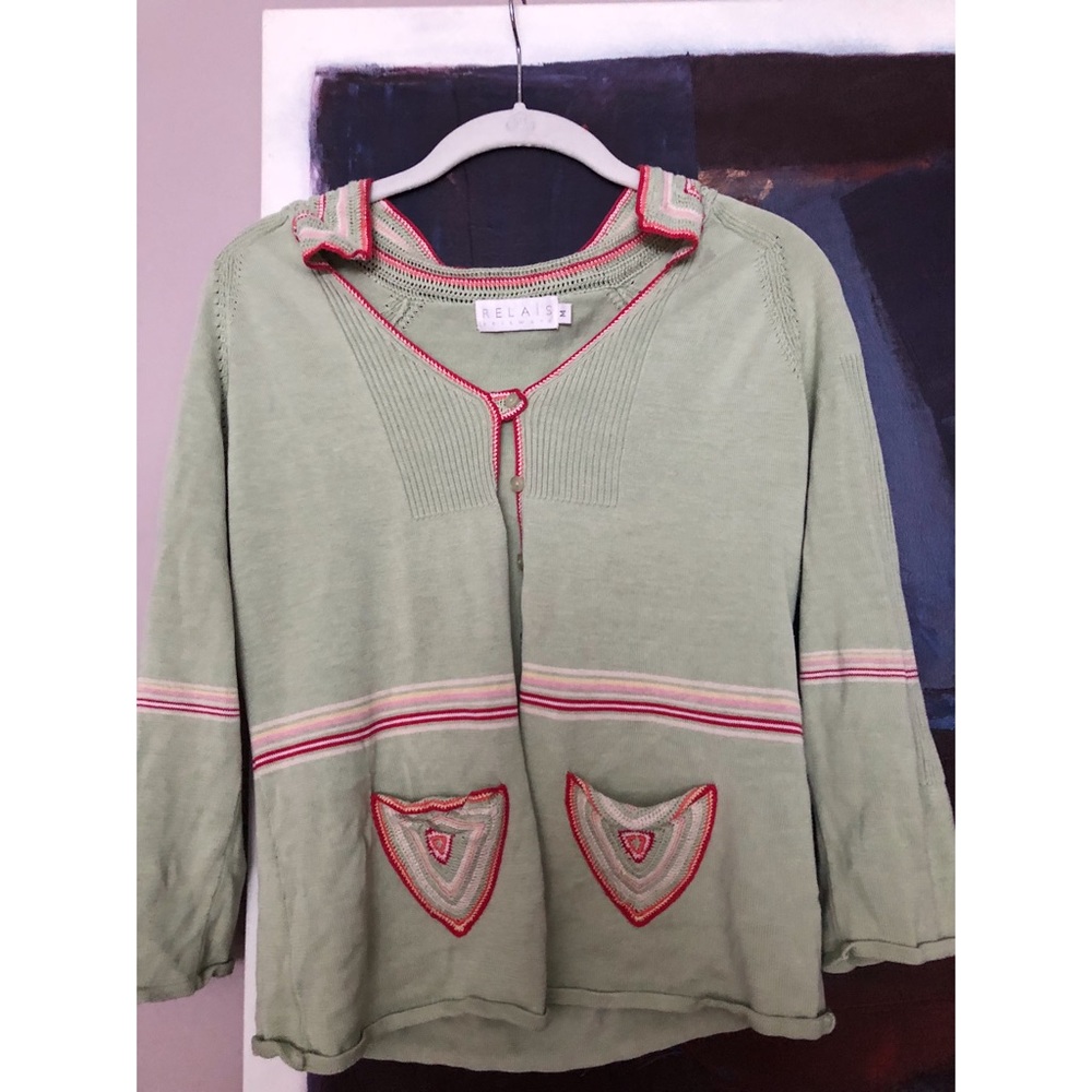 adorable light green cardigan